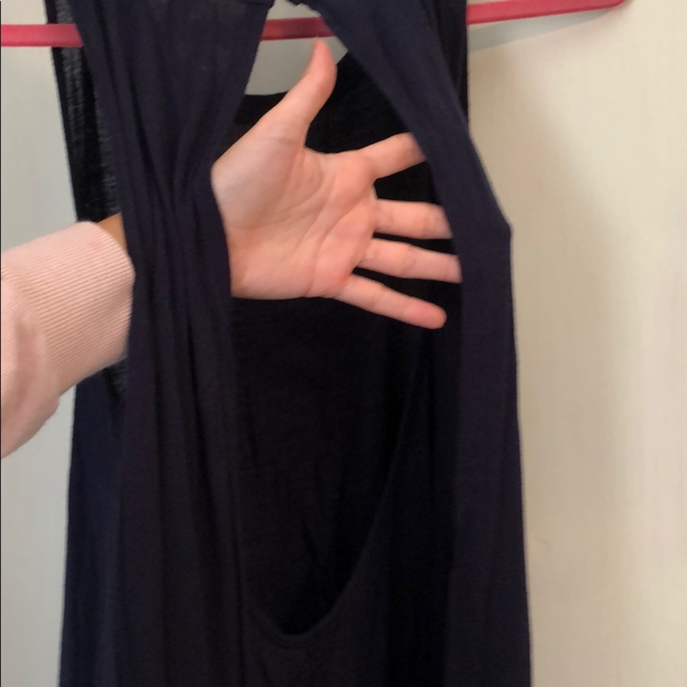 Navy Open Back Tank - Picture 4 of 4